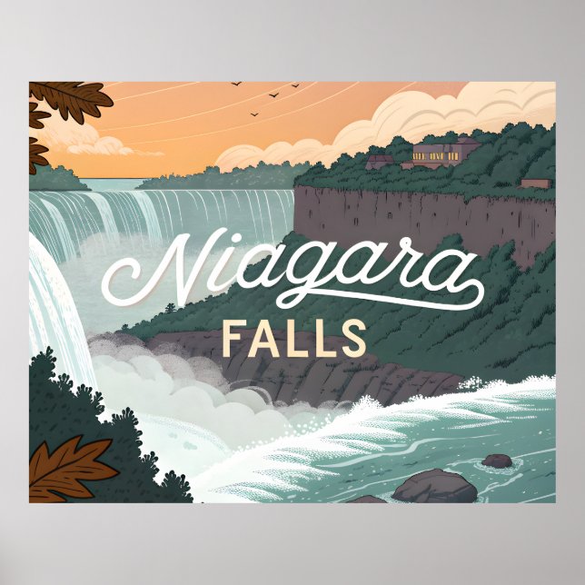Illustration im Stil eines Retro-Posters der Niaga Poster (Vorne)
