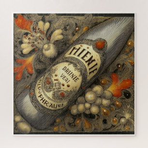 ILLUSTRATION IM VINTAGE-STIL AUS BUXEMBOURG. PUZZLE
