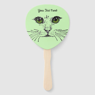 Illustration Kat Gesicht Vibrannende Augen Whisker Fächer