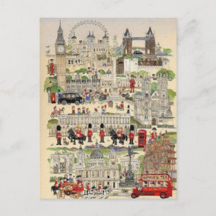 Illustration Londres Postkarte