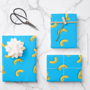 Illustration Makkaroni und Käse Geschenkpapier Set