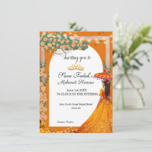 Illustration Mehendi Henna Indian Wedding Einladung