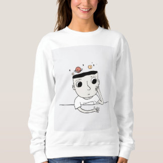 Illustration Mensch-Natur-Planeten Sweatshirt