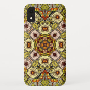 Illustration mit Blumen und Schmetterlingen im Vin iPhone XR Hülle
