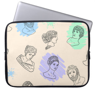 Illustration mit den Konturen griechischer Statuen Laptopschutzhülle