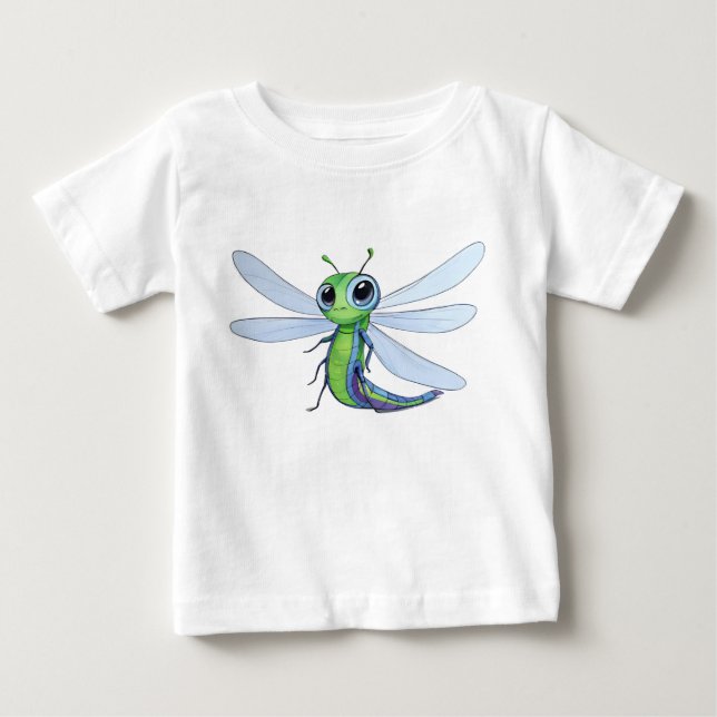 Illustration mit einer Kartoonlibelle Baby T-shirt (Vorderseite)