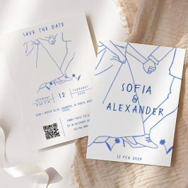 Illustration mit QR Code UAWG Wedding Einladung