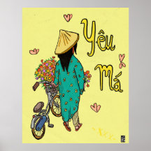 Illustration Mothers Day Gift der vietnamesischen 
