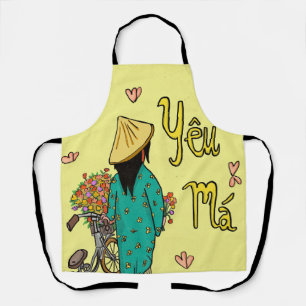 Illustration Mothers Day Gift der vietnamesischen Schürze