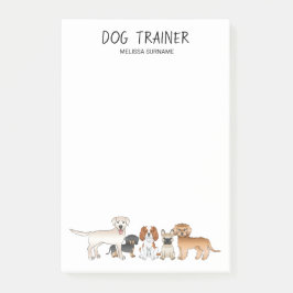 Illustration niedlicher Hunde - Hundetrainer Post-it Klebezettel