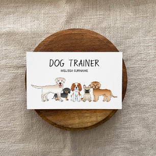 Illustration niedlicher Hunde - Hundetrainer Visitenkarte
