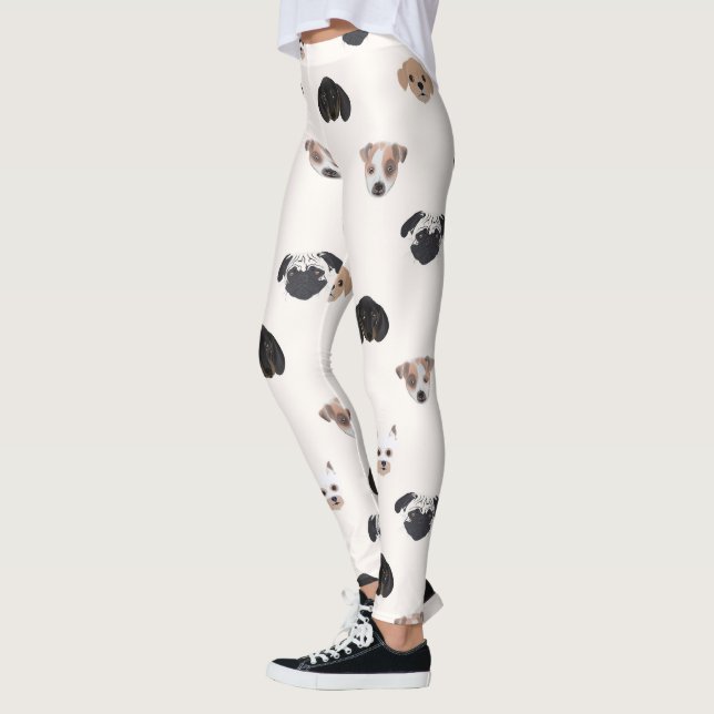 Illustration niedlicher Hunde Leggings (Links)