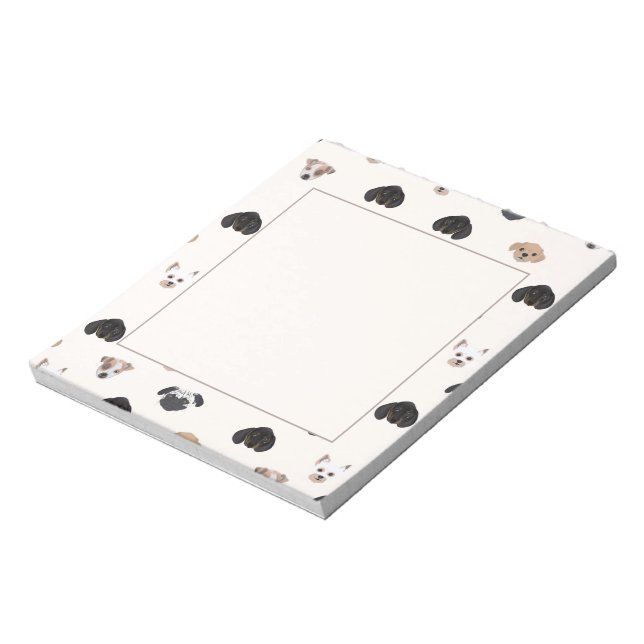 Illustration niedlicher Hunde Notizblock (Rotiert)