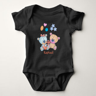 Illustration niedlicher Teddybären und Balloons Baby Strampler