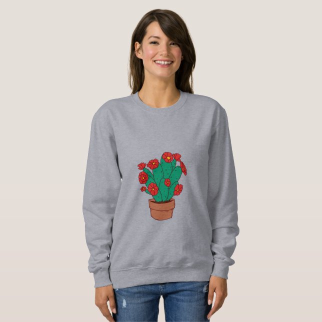 Illustration of cacti  sweatshirt (Vorne ganz)