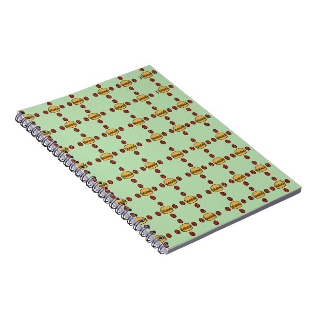 Illustration of hamburger patterns  notizblock (Rechte Seite)