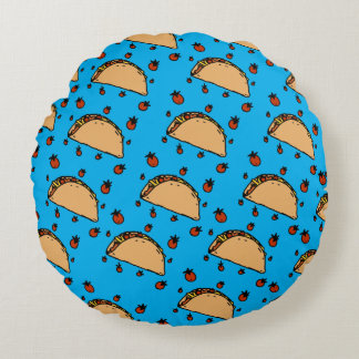 Illustration of tacos rundes kissen