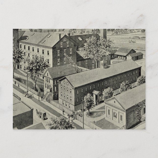 Illustration Plainville Connecticut Postkarte (Vorderseite)