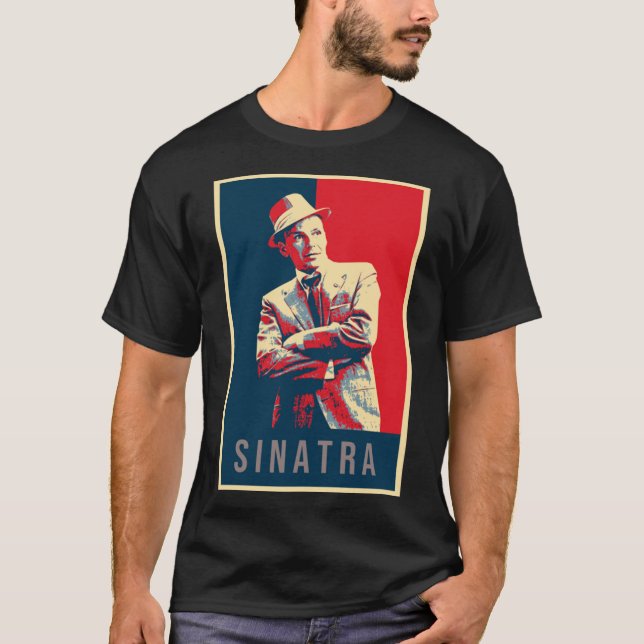 Illustration Pop Art Sinatra   T-Shirt (Vorderseite)