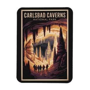 Illustration Reise Carlsbad Caverns National Park Magnet