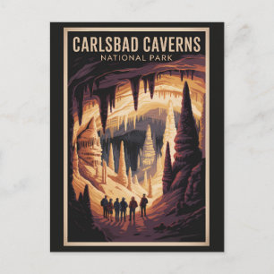 Illustration Reise Carlsbad Caverns National Park Postkarte
