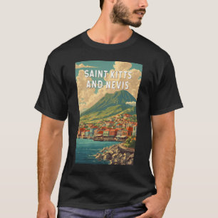 Illustration Reise Kunst Saint Kitts und Nevis T-Shirt