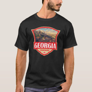 Illustration Retro-Abzeichen Georgien T-Shirt