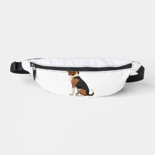 Illustration Rückansicht Vintage-Beagle-Hund Haust Bauchtasche