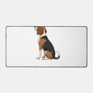 Illustration Rückansicht Vintage-Beagle-Hund Haust Schreibtischunterlage