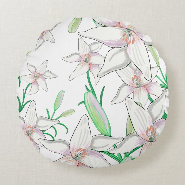 Illustration Rundes Kissen (Vorderseite)