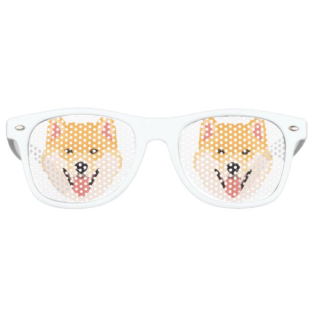 Illustration Shiba Inu Partybrille (Vorderseite)
