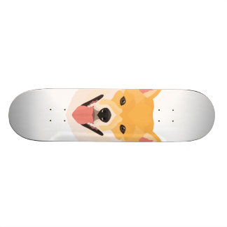Illustration Shiba Inu Skateboard