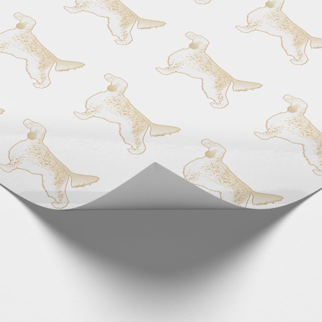 Illustration Silhouette der englischen Hunde Geschenkpapier (Ecke)