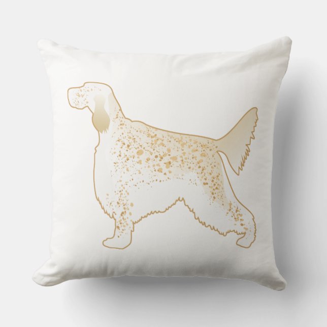 Illustration Silhouette der englischen Hunde Kissen (Vorderseite)