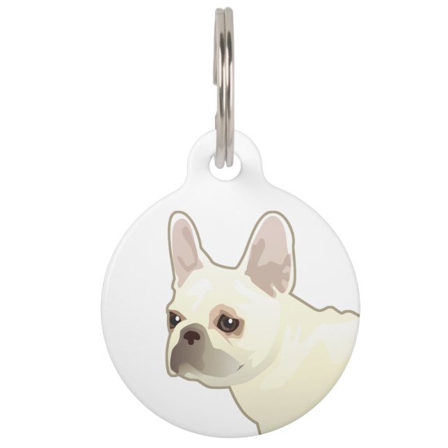 Illustration-Silhouette des französischen Bulldog- Haustiermarke (Vorderseite)