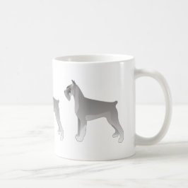 Illustration-Silhouette des Riesenschnauzer Dog Br Tasse