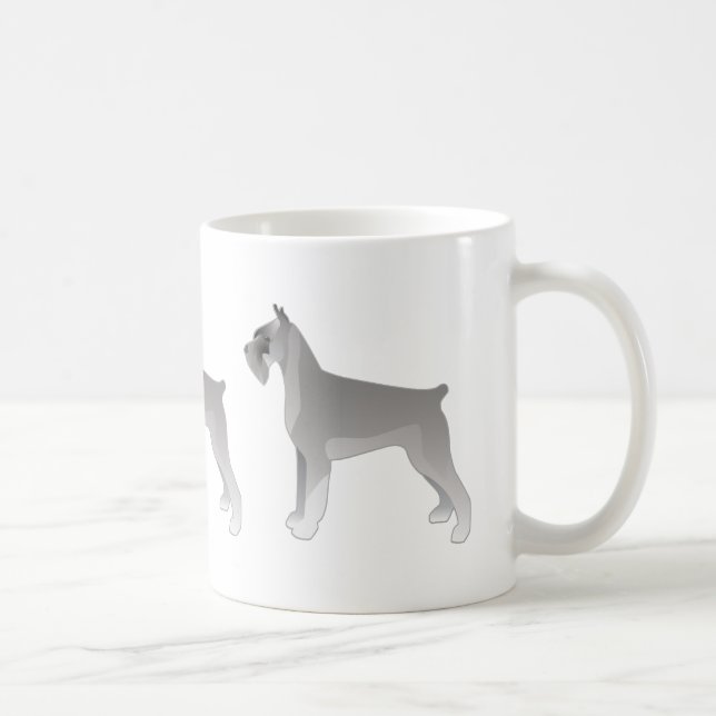 Illustration-Silhouette des Riesenschnauzer Dog Br Tasse (Rechts)