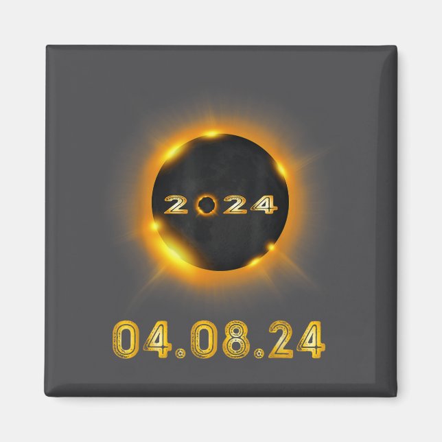 Illustration Sonnenfinsternis 04.08.24 Magnet (Vorne)