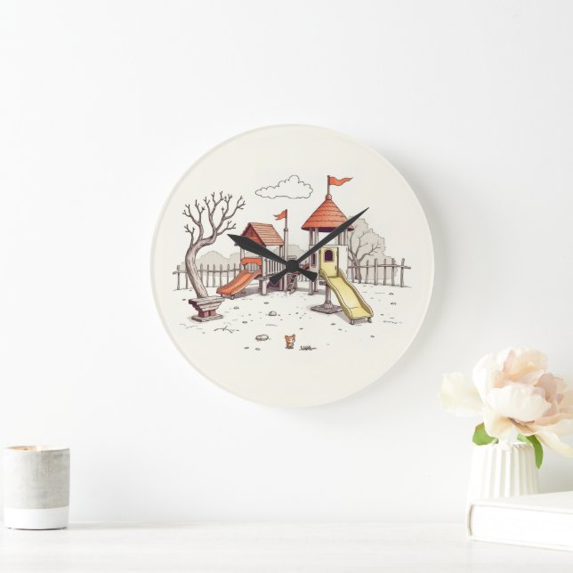 Illustration - Spielplatz Große Wanduhr (Zuhause)