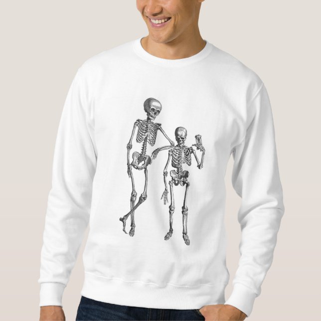 Illustration tanzender Skelette  Sweatshirt (Vorderseite)