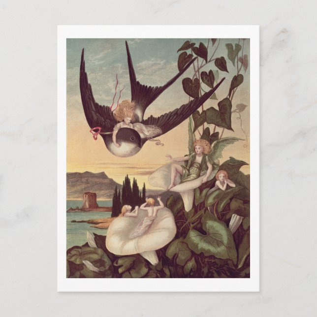 Illustration to 'Thumbkinetta', by Hans Christian Postkarte (Vorderseite)