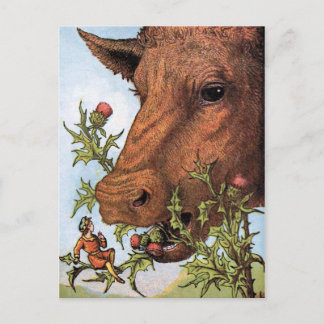 Illustration "Tom Thumb and the Cow" Postkarte
