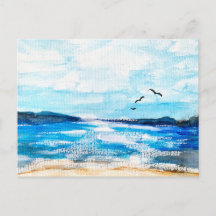 Illustration über die Aquarellfärbung des Meeresbo