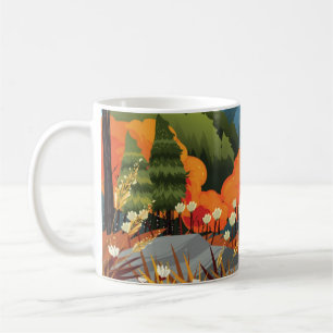 Illustration über die Landschaft des hellen Herbst Kaffeetasse