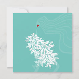 Illustration über die langhaarige botanische Minim Einladung