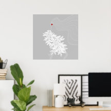Illustration über die langhaarige botanische Minim