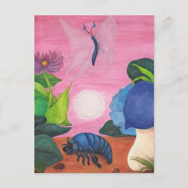 Illustration über die Transformation von Magischen Postkarte (Vorderseite)