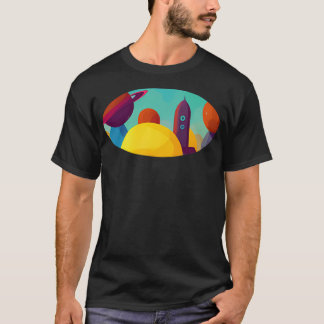 Illustration und Aufstellung mehrerer Planeten T-Shirt