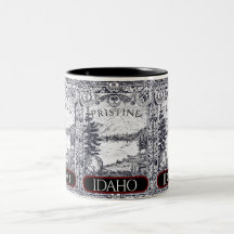 Illustration Vintage-Idaho-Tasse in makellosem Zus