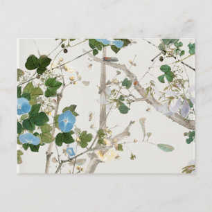 Illustration Vintager Blume Postkarte